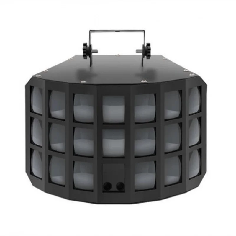 

Светодиодный трехслойный светильник-бабочка с голосовым управлением, 50 Вт, сценическое освещение RGBW 4-в-1 с лазерным дискотечным светом