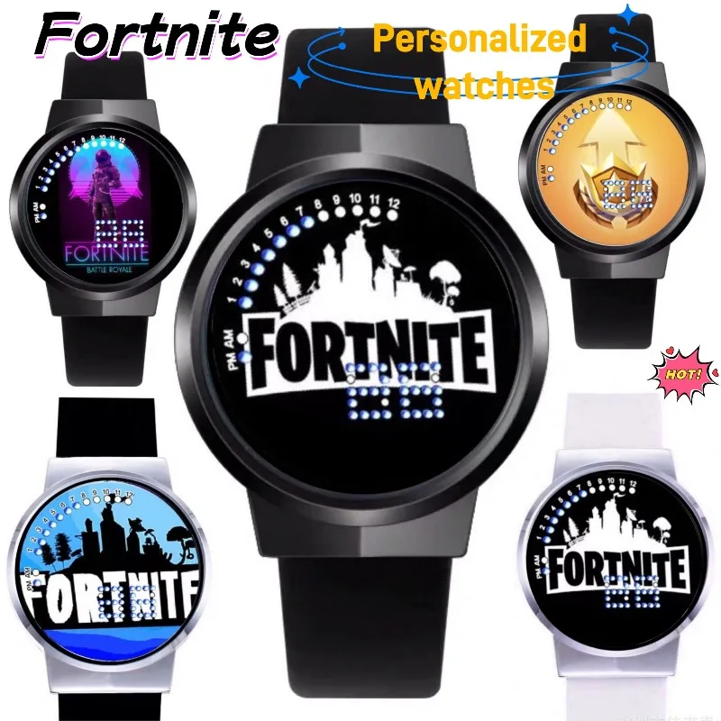Reloj Fortnite, Bonito y Moderno, de Dibujos Animados, Personalizado, Kawaii, con Luz Nocturna Táctil LED, Reloj Electrónico para Estudiantes, Regalo para Amigos