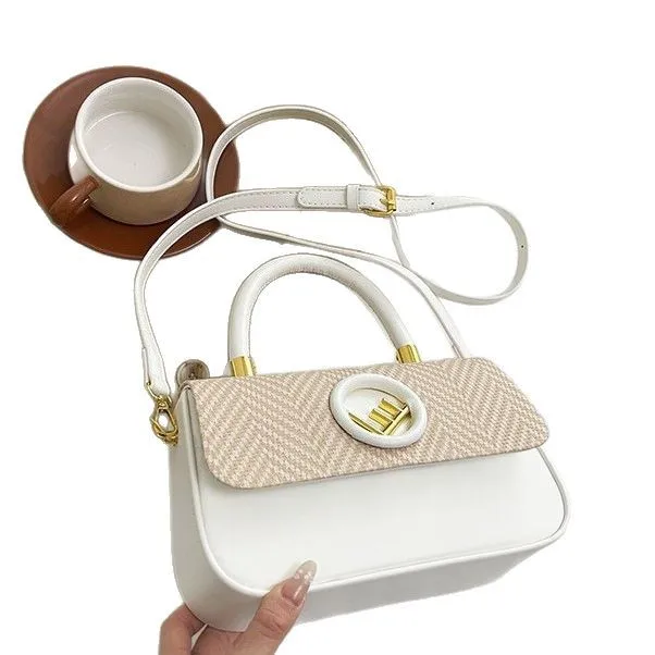 حقيبة منقوشة للنساء 2025 جديدة، ​ ​ جلد PU فاخر ​ ​   محفظة كتف مربعة، حقيبة كروس أنيقة مع حزام قابل للتعديل ​