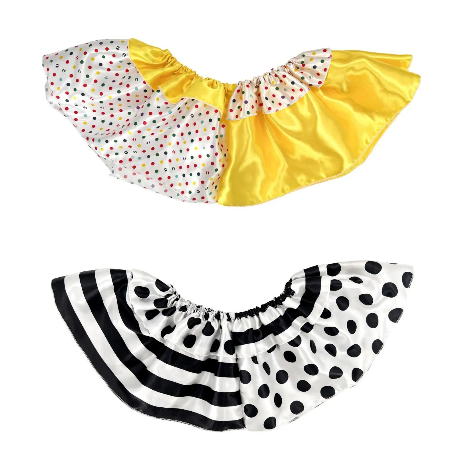 Clown Neck Photo Prop Adjustable Detachable Halloween Costume Ruff Neck Ruffled Neck for Carnival Theater Concerts Festival