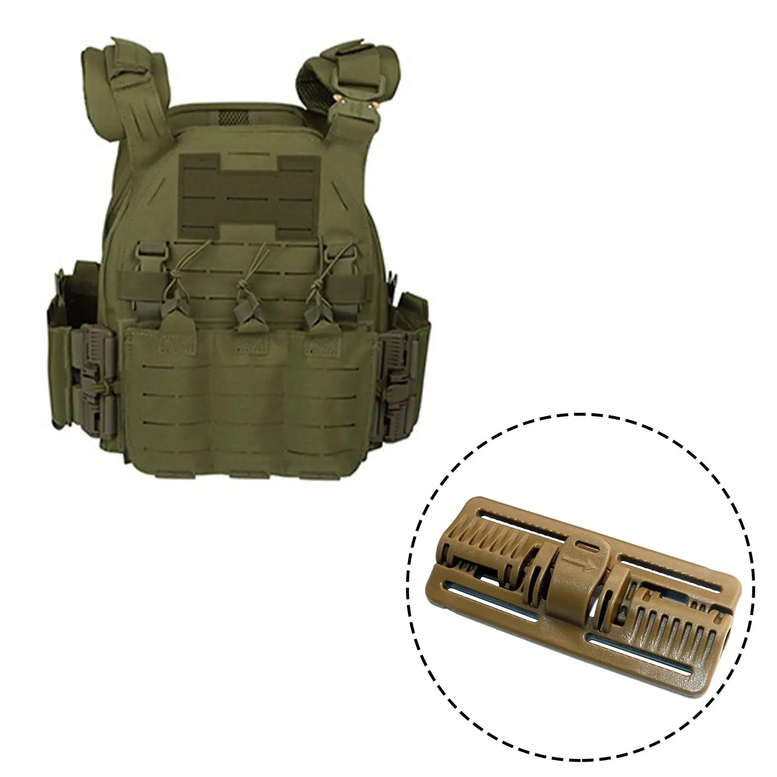 Vest Quick Release Buckle Assembly Strap Belt 1.5 Inch Buckle for Vest Accessories Clothing
