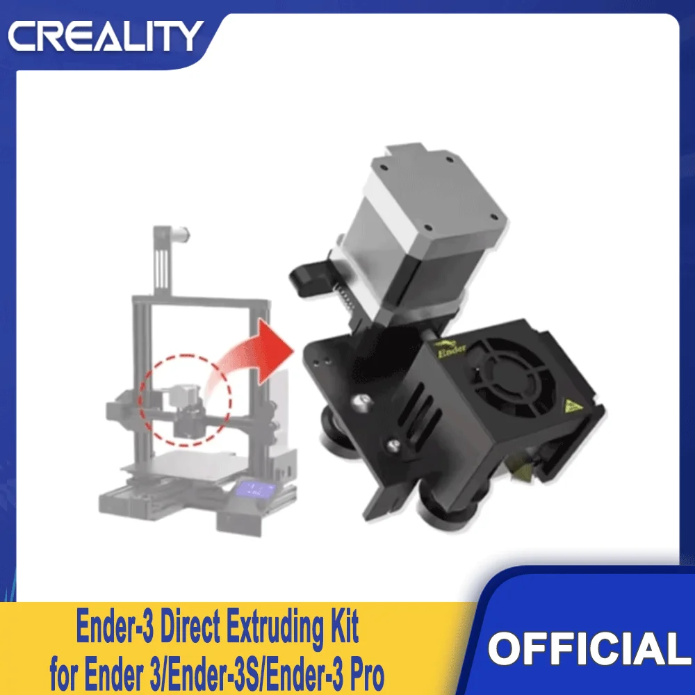 

CREALITY Ender 3 Direct Drive Extruder for Ender 3 / Ender-3 Pro Upgraded 42-40 Stepper Motor Hotend Kit 1.75mm Fan Cables
