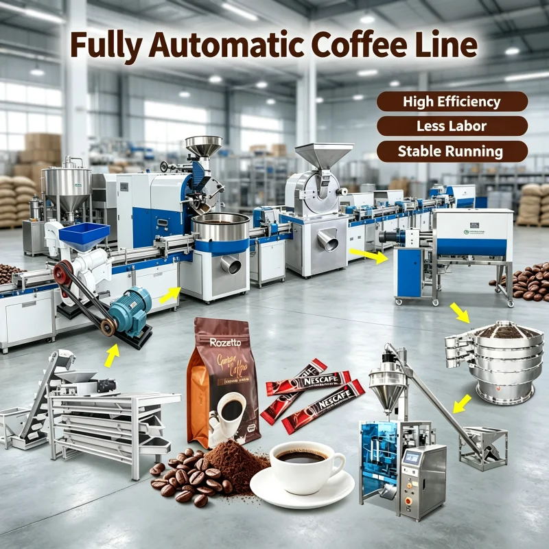 Iced Instant Coffee Production Line Energy‑Saving Cold Brew Coffee Processing Plant For Coffee Manufacturing Business Customized