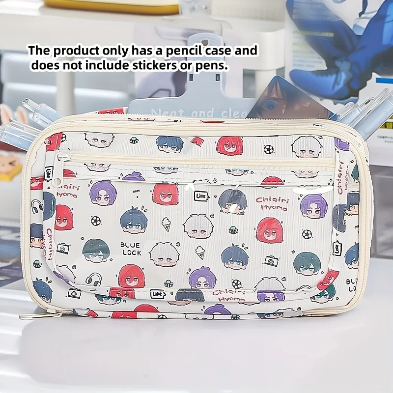 Picture 5: A Large-Capacity Anime Theme Pencil Box-Multifunctional Pencil Case and Stationery Case, Double Zipper Design