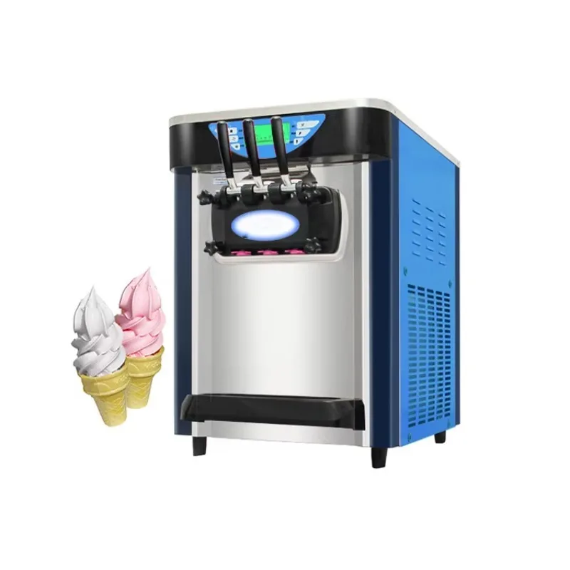 Commercial Tricolor Ice Cream Machine Vertical/Desktop Automatic Crispy Sundae Ice Cream Machine Soft Ice Cream Machine