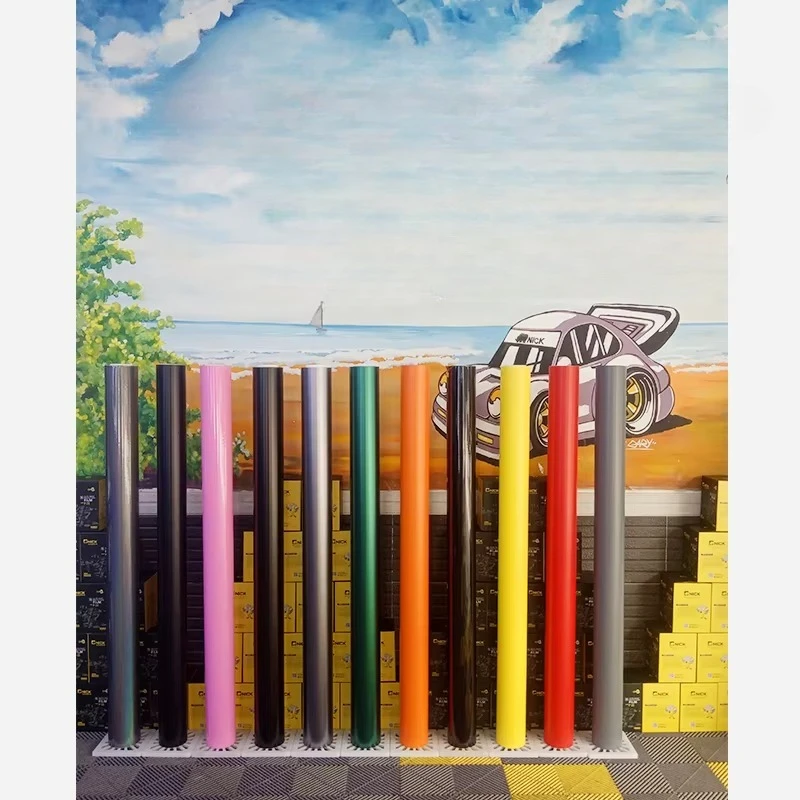 عالية الجودة سيارة الفينيل التفاف أفلام السيارات كامل الجسم ملصق 1.52*18 متر الرومانية الأحمر عينة مجانية الفيلم #1