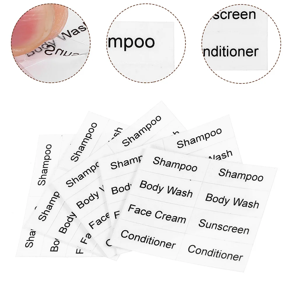 

12 Sheets Waterproof Bathroom Labels Adhesive Stickers for Skincare Toiletries Organizing Bottle Use Bathroom Labels