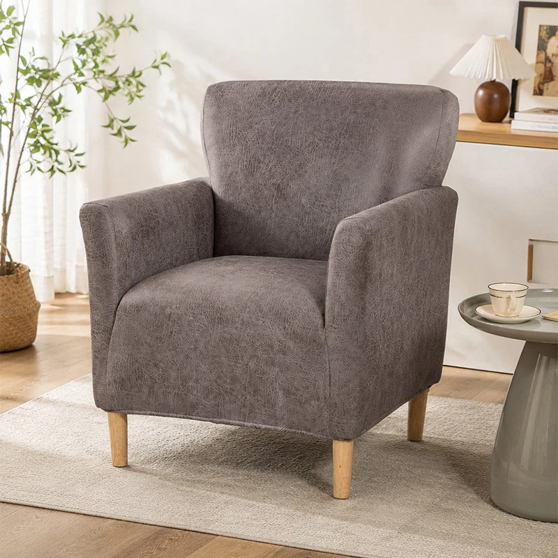 1pc Stretch Technology Cloth Chair Cover Leathaire Elastic Sofa Armchair Cover Living Room Bedroom Dustproof Furniture Protector