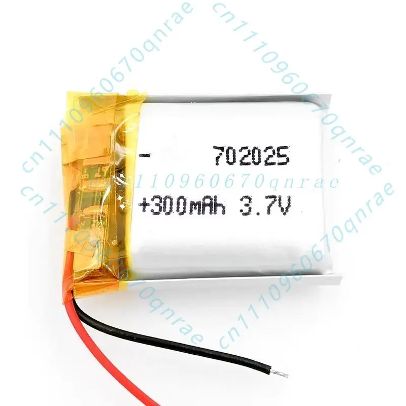 702025 polymer lithium battery 3.7v300mAh soft bag for electronic products beauty instrument bluetooth headset stereo
