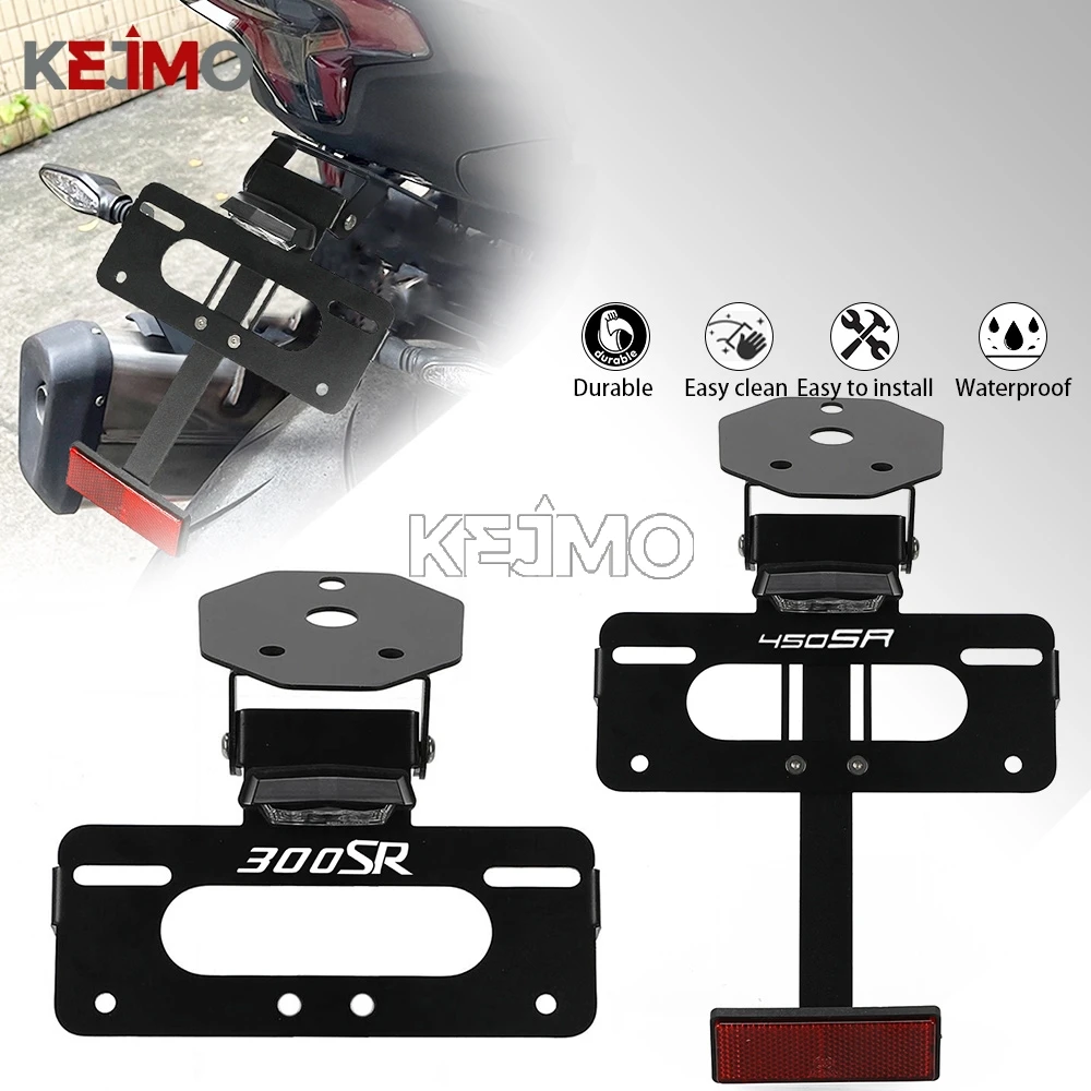 

Motorcycle Rear Tail Tidy License Number Plate Frame Holder Bracket For CFMOTO 450SR SR-S/SS/NK 300SR 250SR 2022 2023 2025 2024