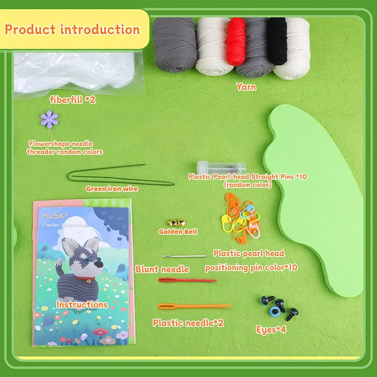 

Надежный набор для вязания крючком DIY Набор для вязания крючком с иглами для вязания пряжи Плюшевая кукла Легко для начинающих В комплект входит достаточный крючок для пряжи