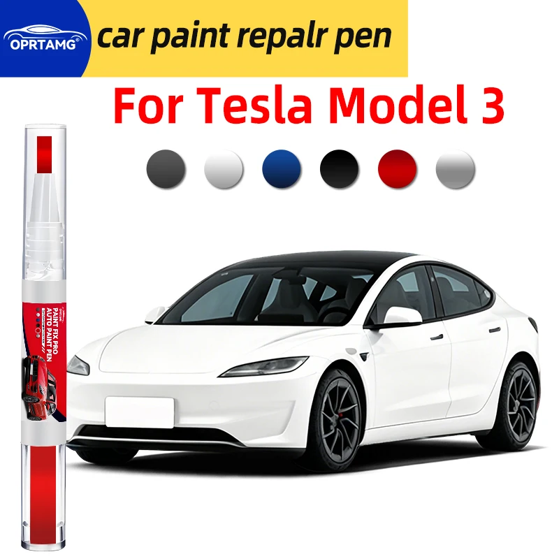 Rotulador de Pintura para Reparación de Arañazos en Autos Tesla Modelo 3 2012-2025, Accesorios para Autos, Pintura en Aerosol Negra