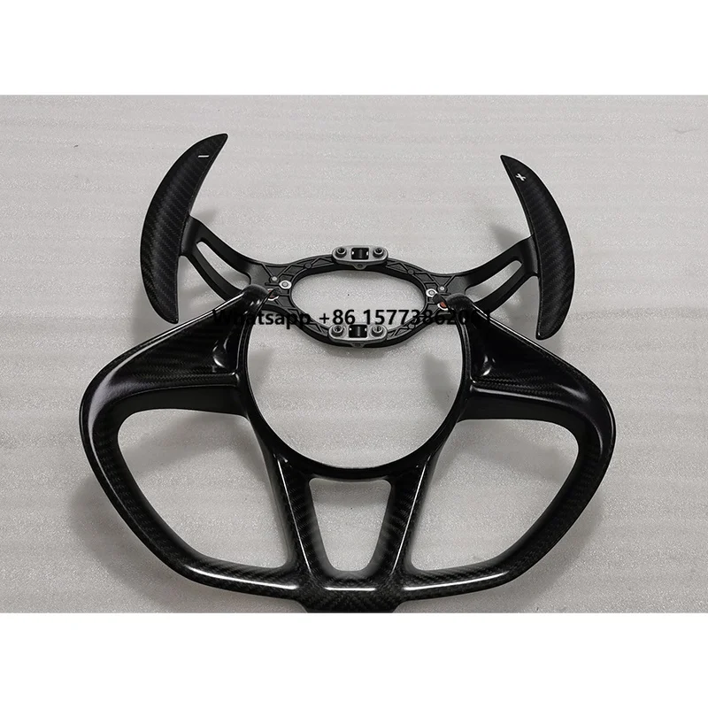 

Dry Carbon Fiber Steering Wheels Cover Show Console Interiors Kits for Mclaren 720S Carbon Center Console Trim