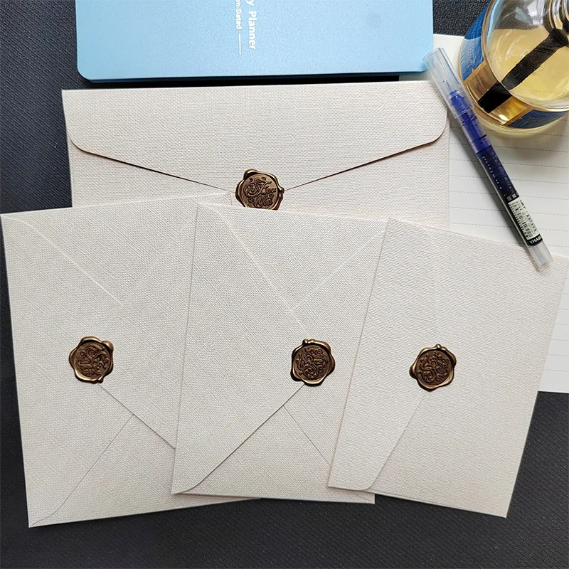 Sobres de papel texturizado para invitaciones de boda, bolsa de almacenamiento de alta calidad, 250g, 17,5x12,5 cm, suministros de papelería, 30