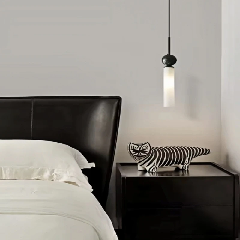 Marble All Copper Bedroom Bedside Chandelier G9 Light Modern And Minimalist Living Room Background
