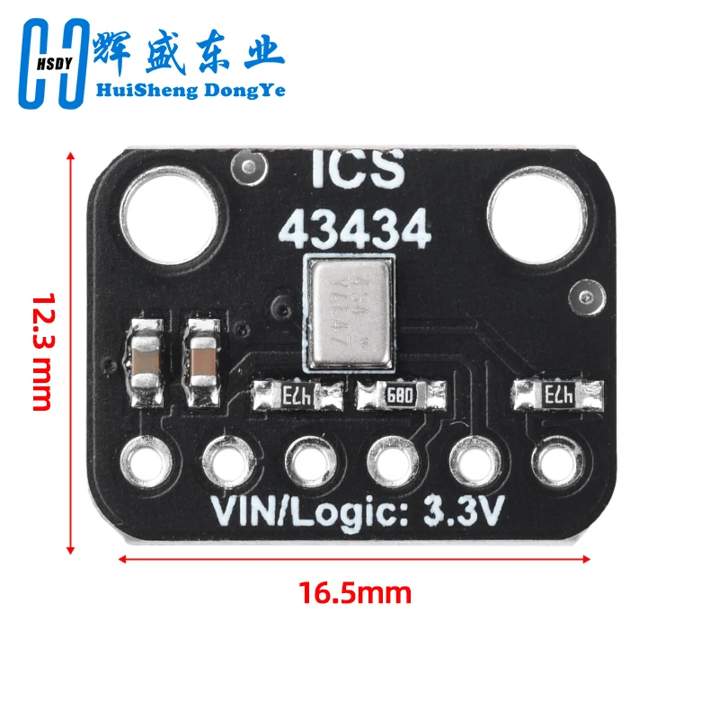 ICS-43434 I2S 3.3V MEMS microphone Module Breakout Low cost Low Pass Filter Mini-module