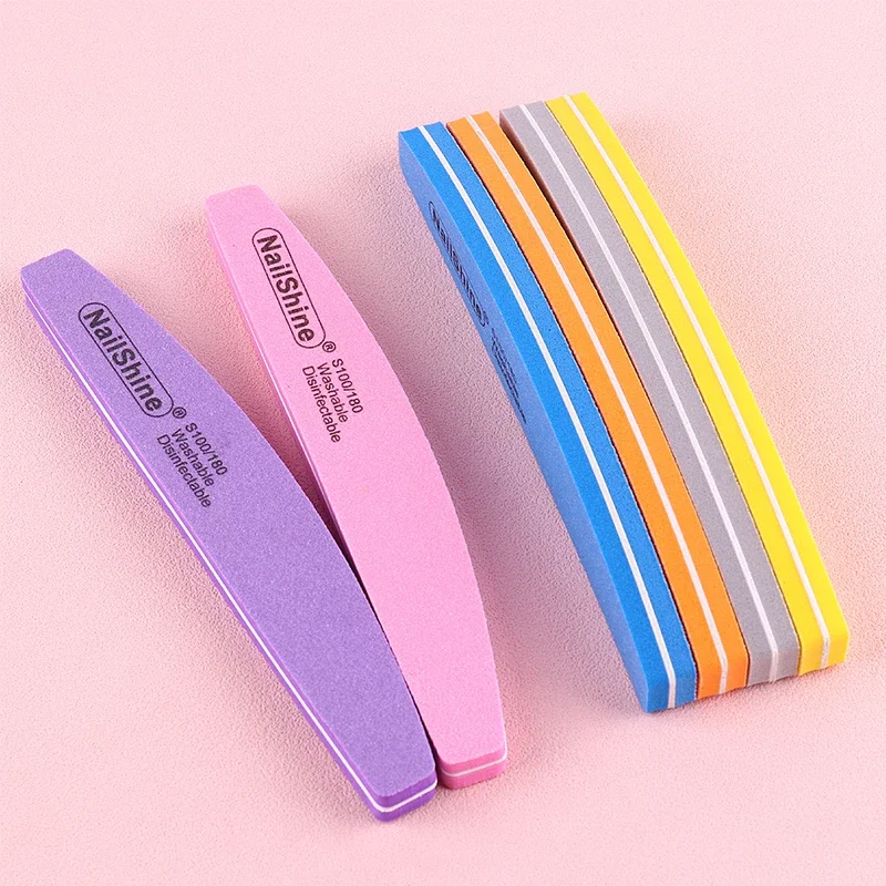 "Double-sided Nail File Blocks Colorful Sponge Nail Polish Buffing Sanding Buffer Strips Polishing Pedicure Manicure Tools"