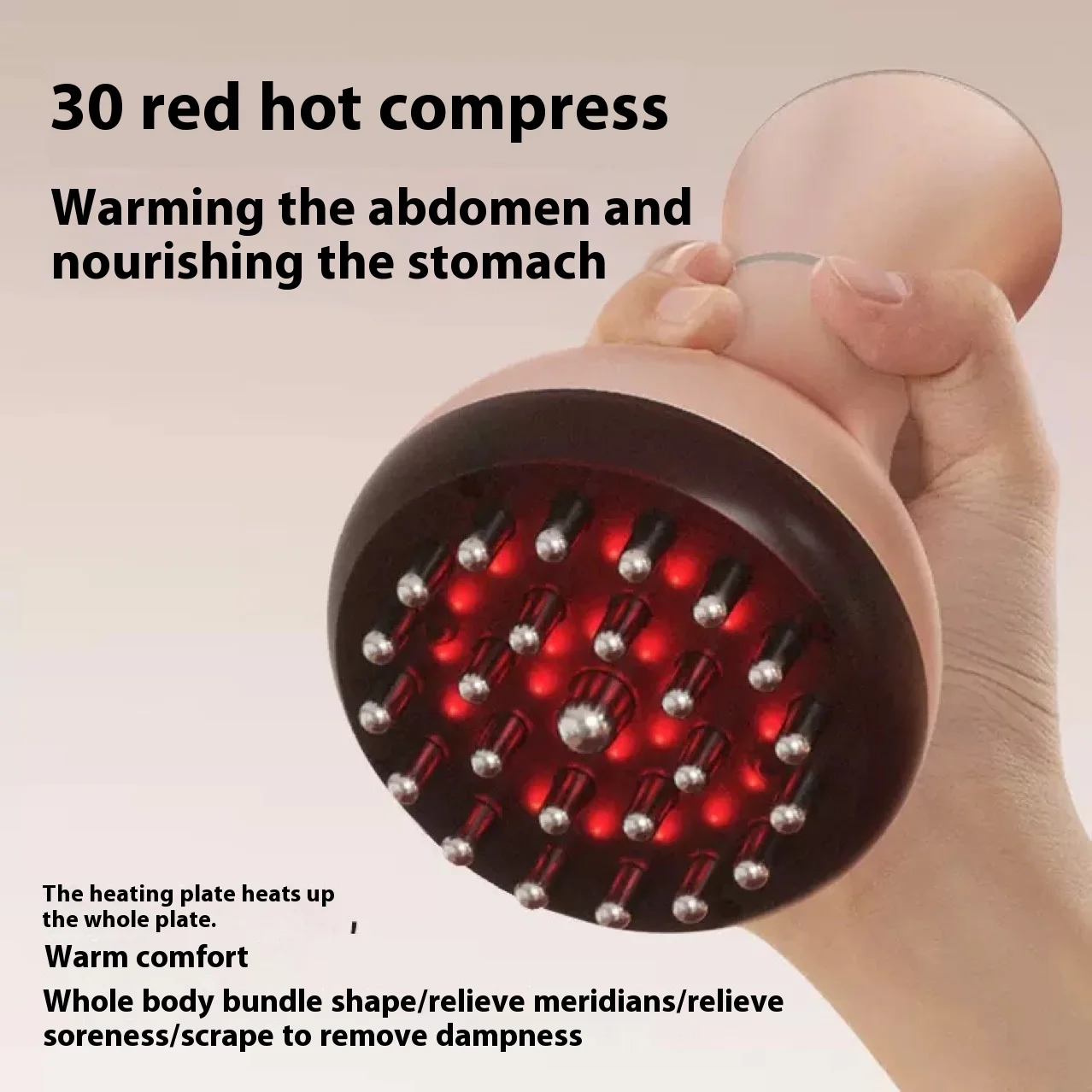 

Multifunctional Red Light Health Home Sc* Instrument Shoulder Neck Arm Thigh Electric Meridian Brush