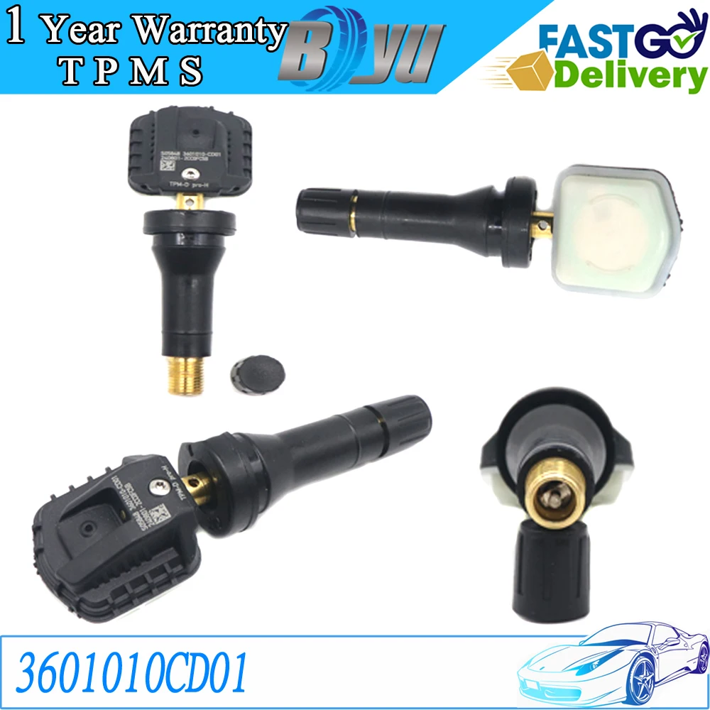 

4PCS Car 3601010CD01 TPMS Tire Pressure Sensor For ChangAn CS35 CS55/CS75/EADO PLUS Raeton CC UNI-K UNI-T 433MHz 3601010-CD01