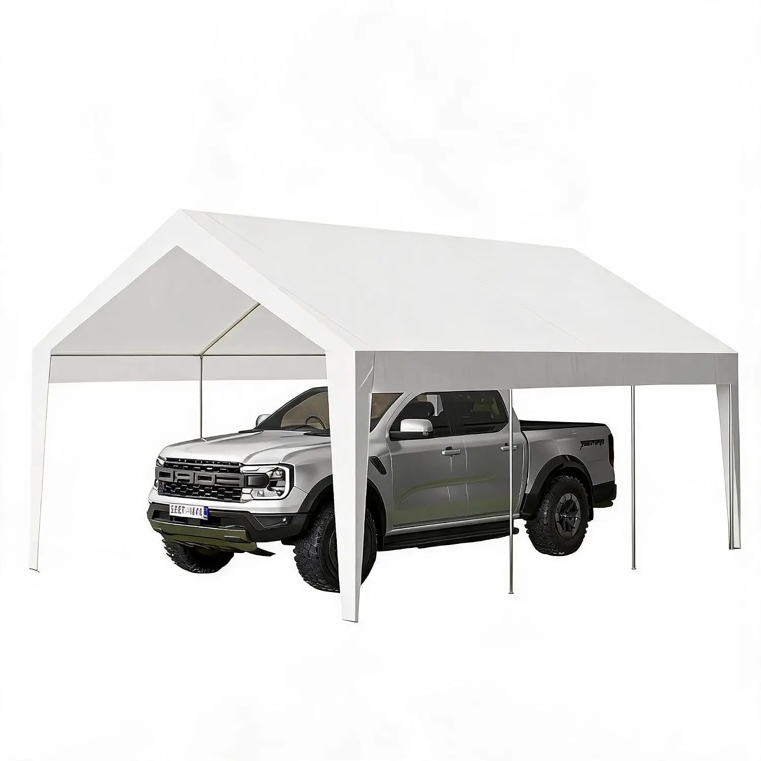 10x20Ft Heavy Duty Carport with 8 Legs All-Season Tarp for Vehicle Storage, Customized