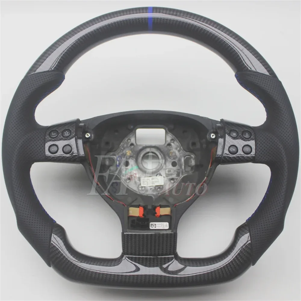 Custom Replacement Real Carbon Fiber Steering Wheel for VW Volkswagen Golf 5 Jetta Mk5 GTI R32 EOS Passat B6 Bora