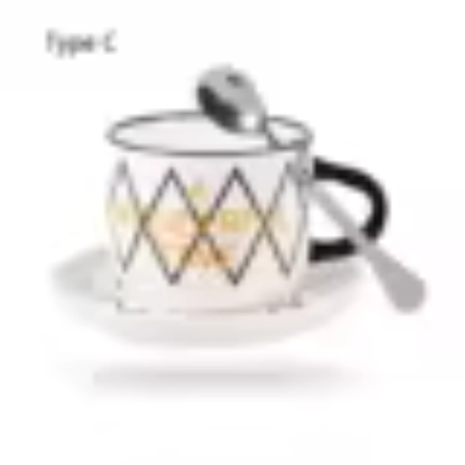 Nordic Style Ceramic Coffee Cup Set with Utensils and Cups – Minimalist Design