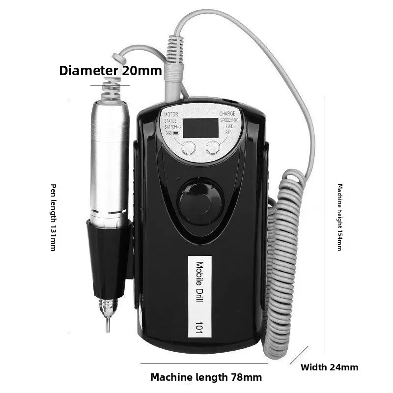 

Portable Nail File Professional Nail Removal 45000 RPM Rechargeable Nail Art Electric Sander Motor Polisher Cotton pad Nail bowl