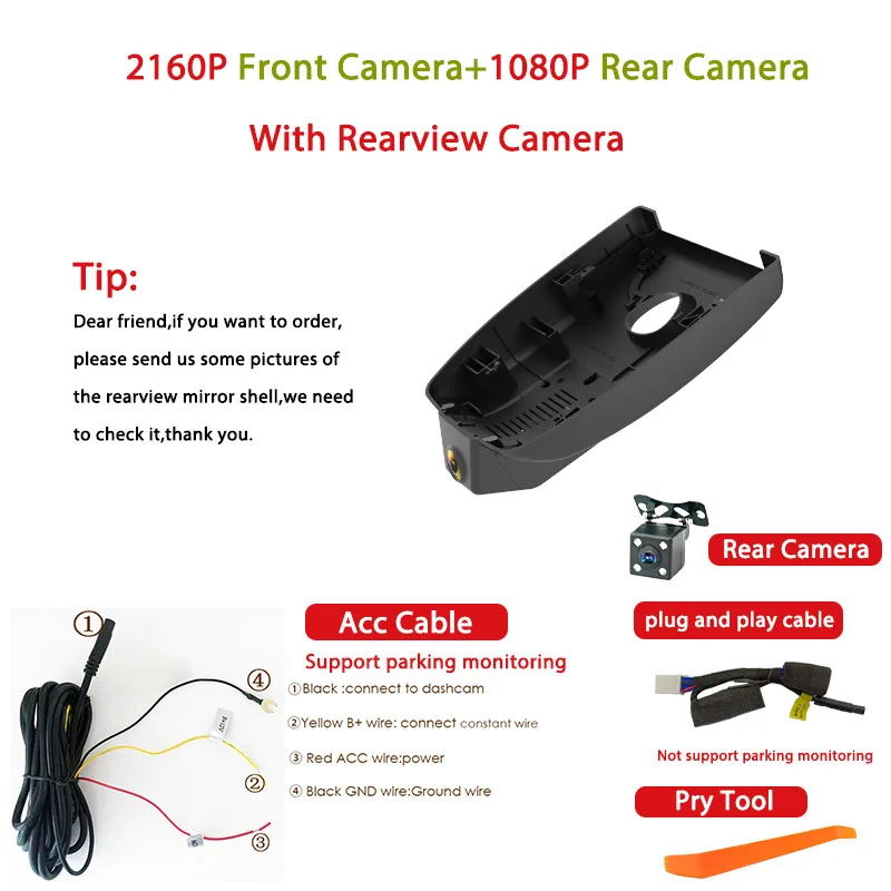 1K 2K 4K Plug-and-play auto DVR dashcam video recorder voor Toyota Corolla E210 2018 2019 2020 2021 2022 2023 2024 2025