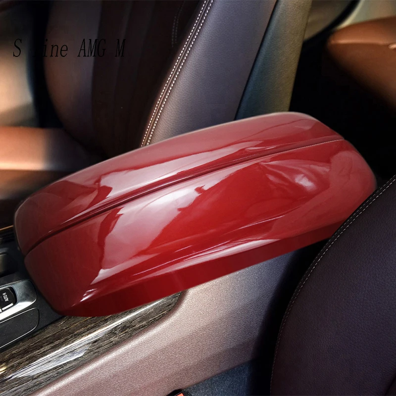 

For BMW X5 F15 X6 F16 2015-2018 Sports Styling Car Stowing Tidying Armrest Box Protective Switch button decoration Cover Trim