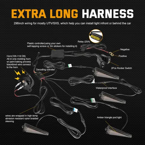 पोलारिस आरजेडआर प्रो एक्सपी 4 प्रीमियम राइड कमांड ट्रायंगल एलईडी लाइट्स प्लग एंड प्ले यूनिवर्सल ब्लिंकर हैज़र्ड के लिए यूटीवी टर्न सिग्नल हॉर्न किट 10 best sales आरजेडआर प्रो एक्सपी - №4