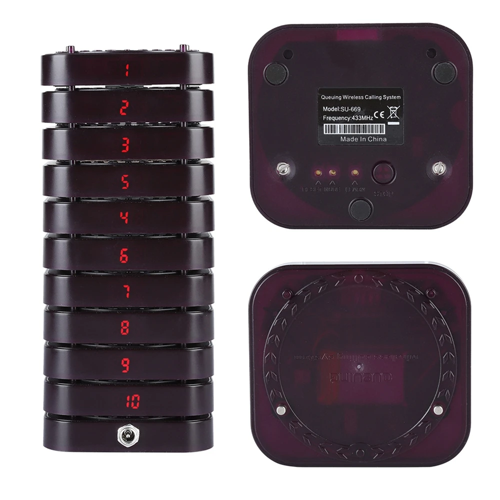 For SU-669 Pagers Restaurant Social Distancing Buzzer, for Church,Clinic,Food Truck,Hospital,Transport
