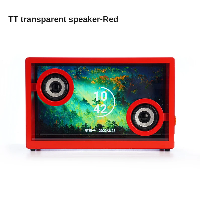New Design Transparent Blue Tooth With Suspended Lyrics Exhaust Audio And Visual Column Active Wireless Hifi Speaker