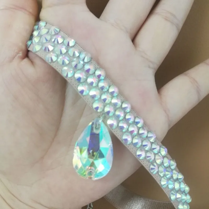 Customized Full Diamond Latin Modern Performance Necklace Belly Dance Performance Accessories Neck Chain Diamond - Image 6