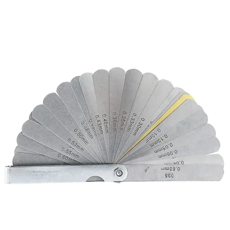 1pc 32 Blades Feeler Gauge Metric Gap Filler 0.04-0.88mm Thickness Gage Tool For Motorcycle Valve Measurement