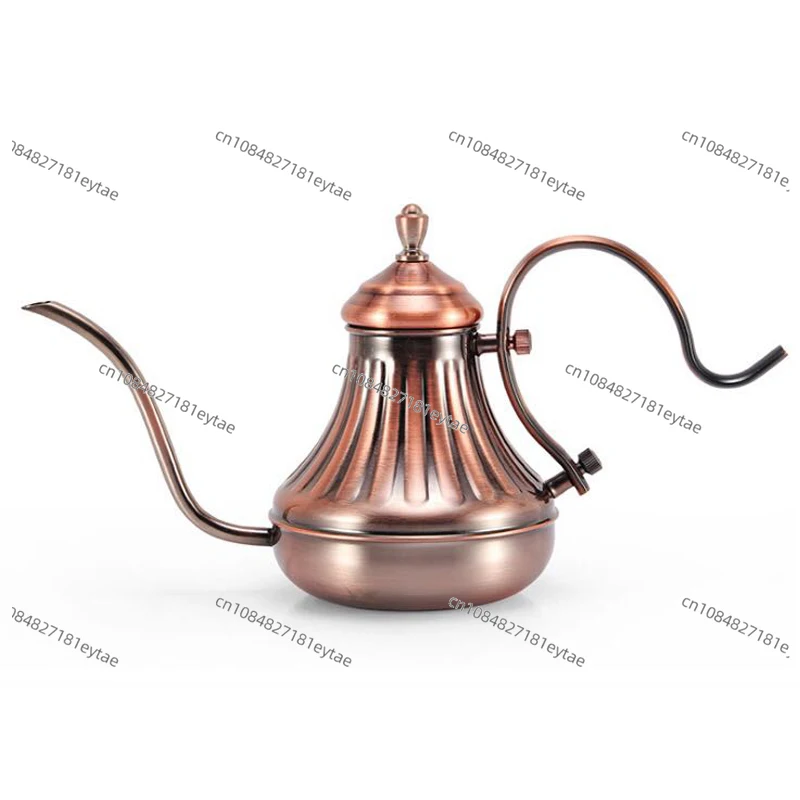 

Королевский кофейник с тонким горлышком и длинным носиком, чайник для капель, бронзовый чайник из нержавеющей стали 304, кофеварка «сделай сам», чайник