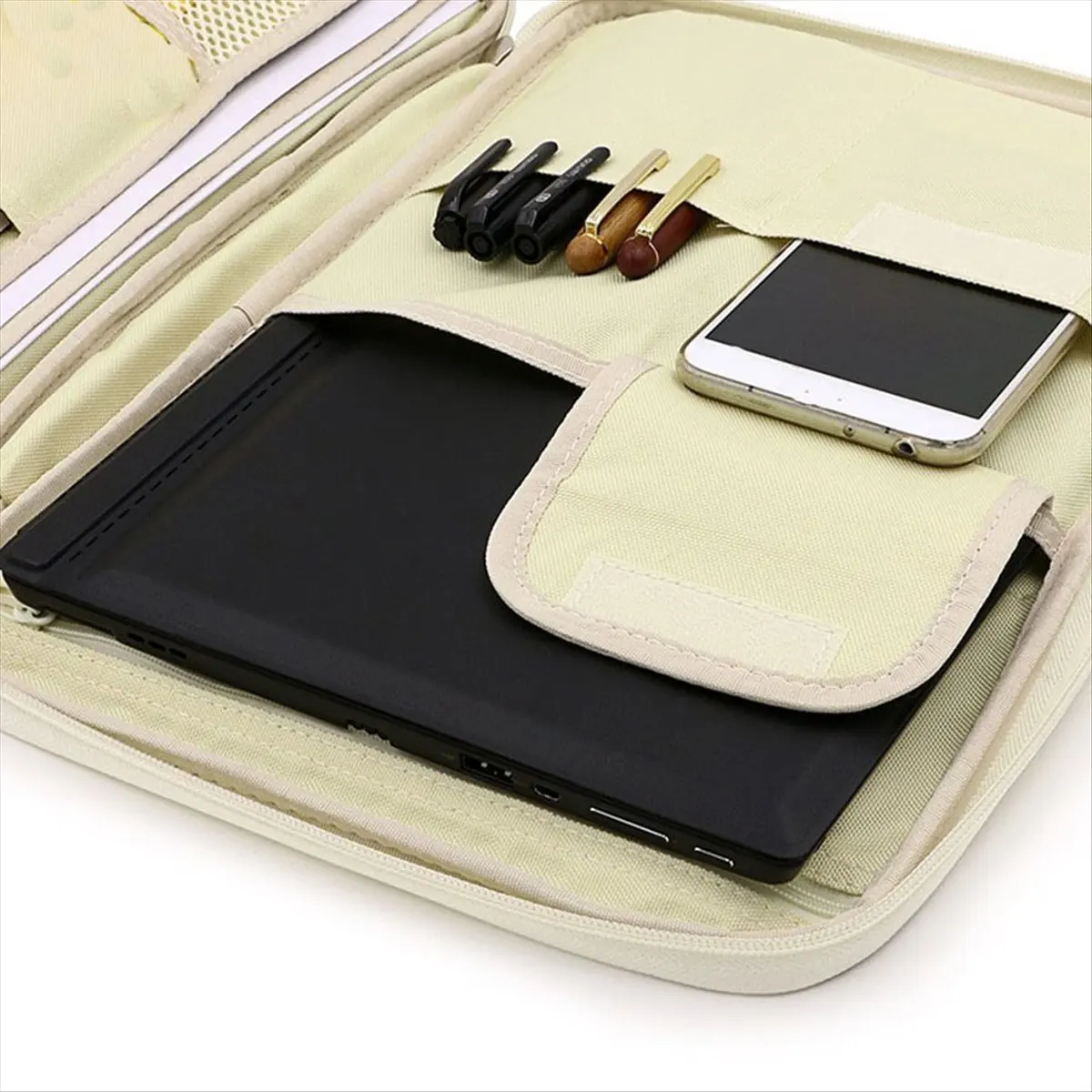 Latest ABBQ-Multifunctional A4 Document Bag Combination Storage Bag Travel Bag Zipper Protective Case