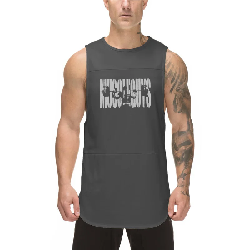 Men basketball Sweat-wicking Vests Summer Quick-Dry Polyester Sleeveless Gym Tank Tops For Bodybuilding Workouts Training Sports