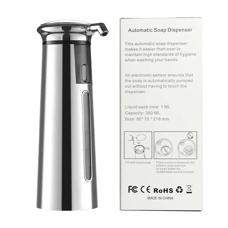 

Automatic 350ml sensing soap dispenser intelligent hand soap dispenser shampoo and shower gel dispenser bathroom accessories