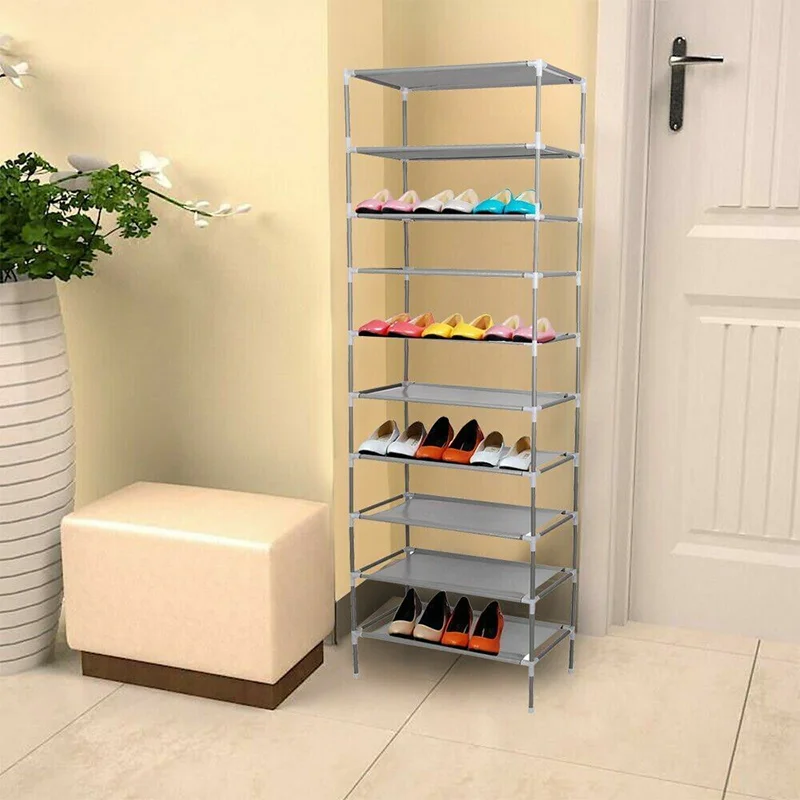 4/6/8/10 Floor Shoe Shelf Fashion Shoes Rack Shoes Organizers Space-saving Simple Storage Stand Doorstep Shoe Cabinet Storage