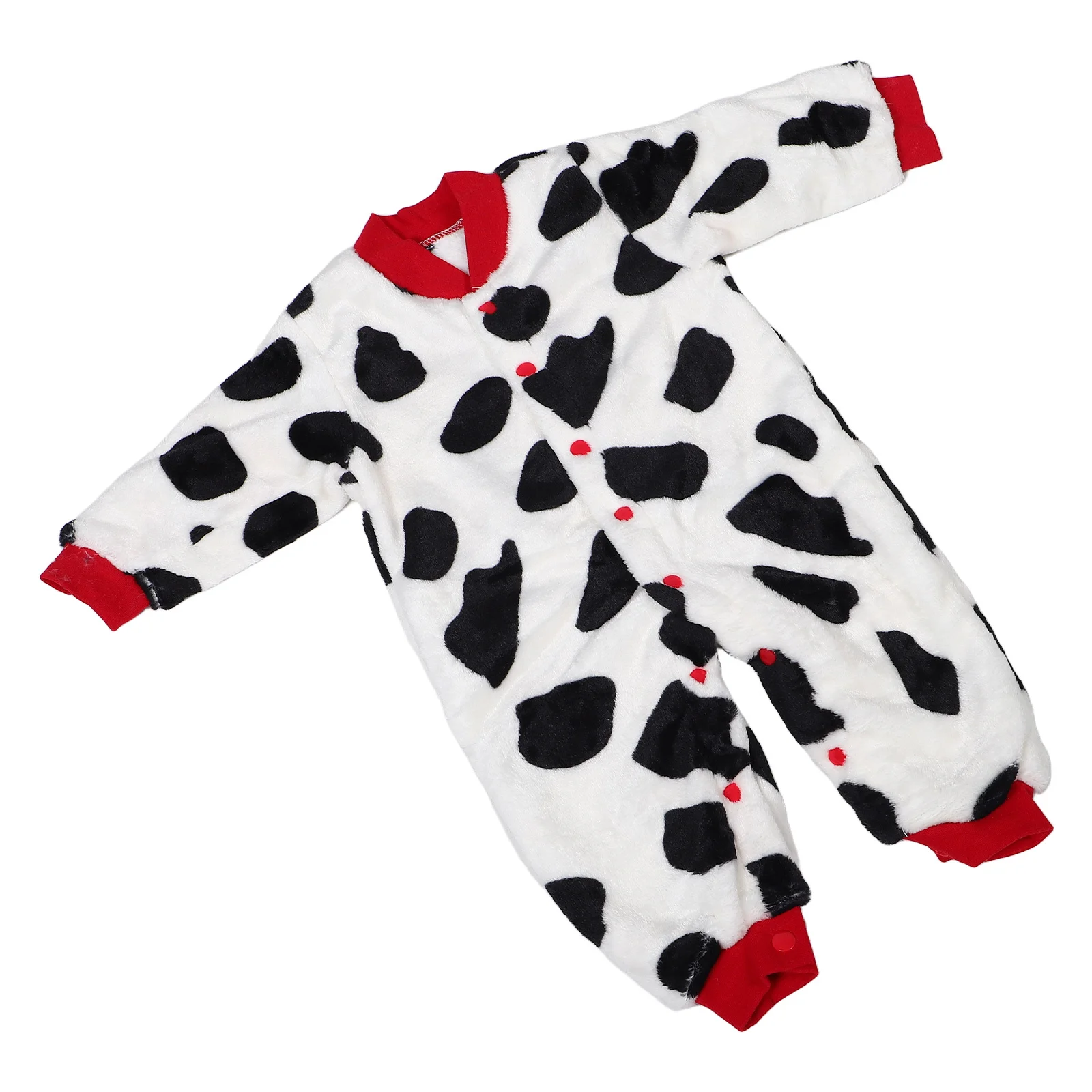 

Milk Cow Newborn Essentials Baby Jumpsuit Coral Fleece Soft Breathable Infant Pajamas Spring Autumn Outfit Girl Baby Clothes