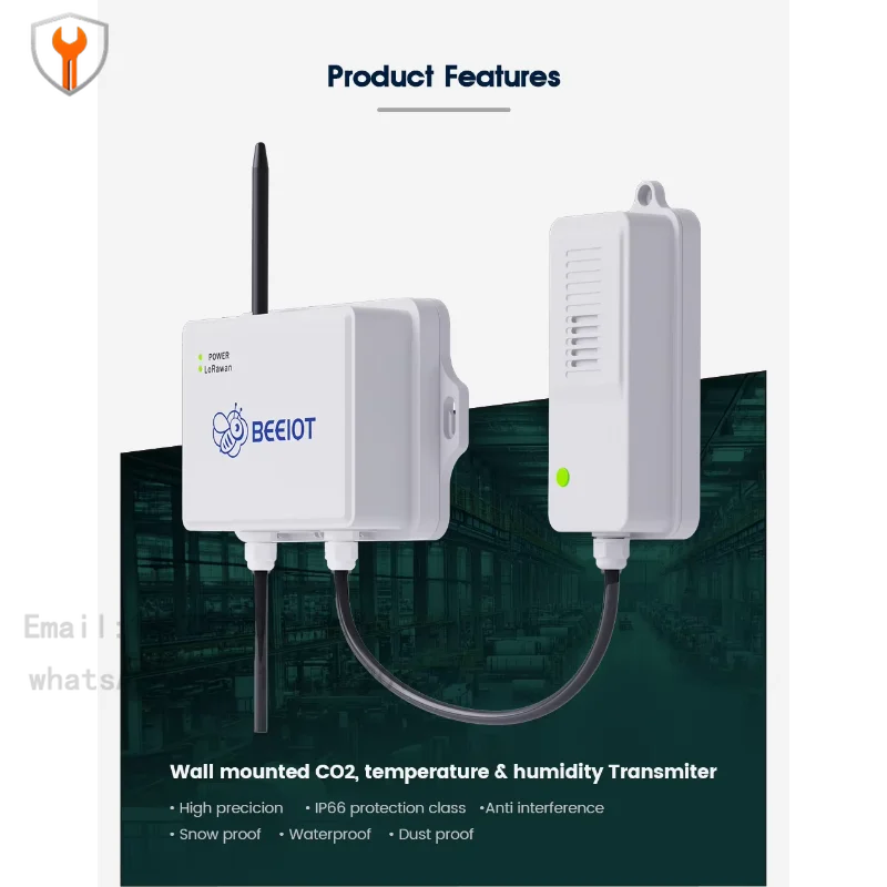 RS485 Modbus WiFi CO2 جهاز إرسال مستشعر درجة الحرارة والرطوبة لتربية الحيوانات الدفيئة