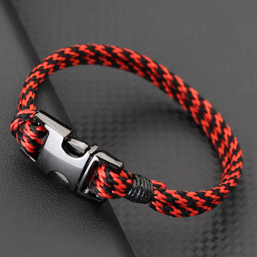 New Bohemian Rope Bracelet Men Handmade Braided Wrap Braslet Bangle Pulseria Hombre Outdoor Camping Marine String Braclet Joias