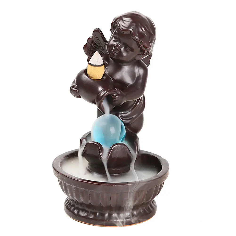 

Backflow Incense Burner Delicate Ceramic Censer Home Desktop Aroma Burner Incense Holder Adornment Desktop Decor