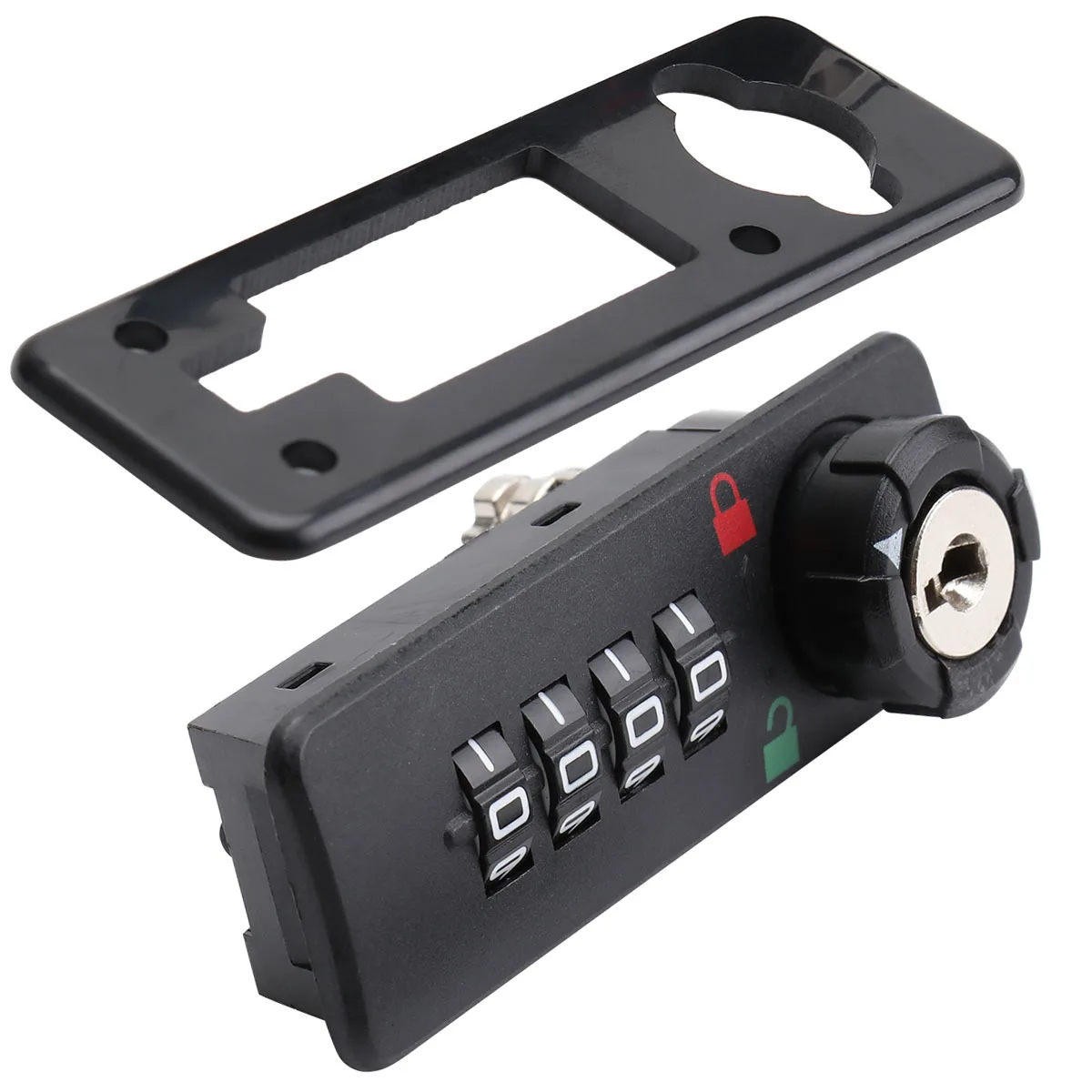 قفل ميكانيكي مكون من 4 أرقام، تصميم ABS قوي لحماية قفل مشفر لدرج خزانة صندوق البريد