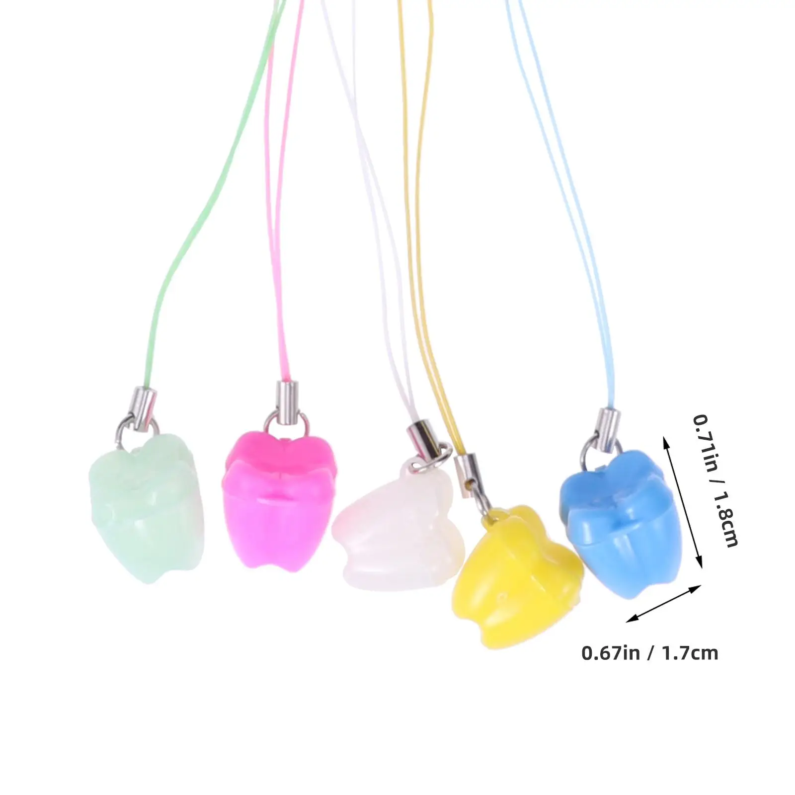 5 PCS Baby Teeth Storage Box Organizer Keepsake Necklace Case Deciduous Tooth Holder