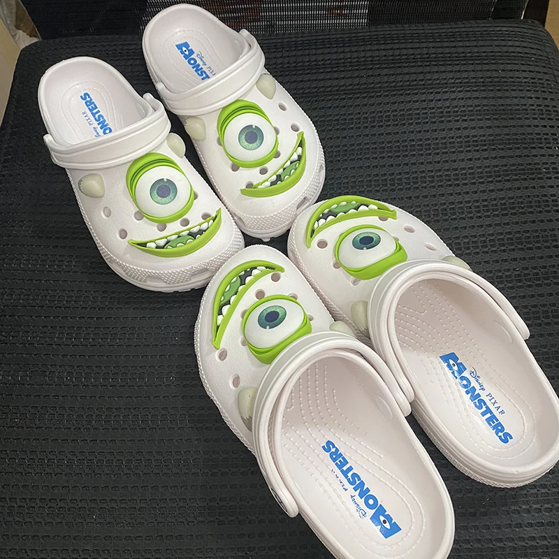 Miniso Solid Mike Sepatu Anime Sandal Kawaii Disney Monster Sandal Eva Pantai Rumah Bernapas Sepatu Dewasa Anak-anak Hadiah Kenyamanan