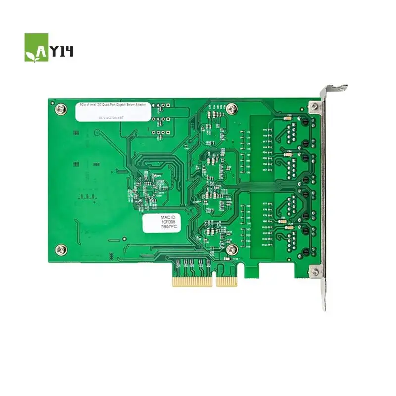 

AY14 -1Set Server NIC I210-T4 RJ45 Ethernet Network Card NIC Industrial Camera Vision Network Card Green