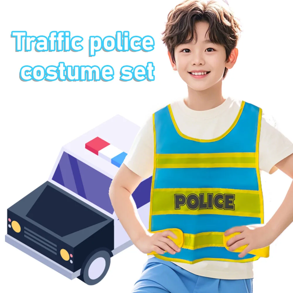 Spielhausspielzeug für Kinder, Rollenspielkostüme, Verkehrspolizei-Kostüme für Feuerwehrmann, universell für Jungen und Mädchen, Geburtstagsgeschenke, Weihnachtsgeschenke, Weihnachtskostüme, Weihnachtskostüme
