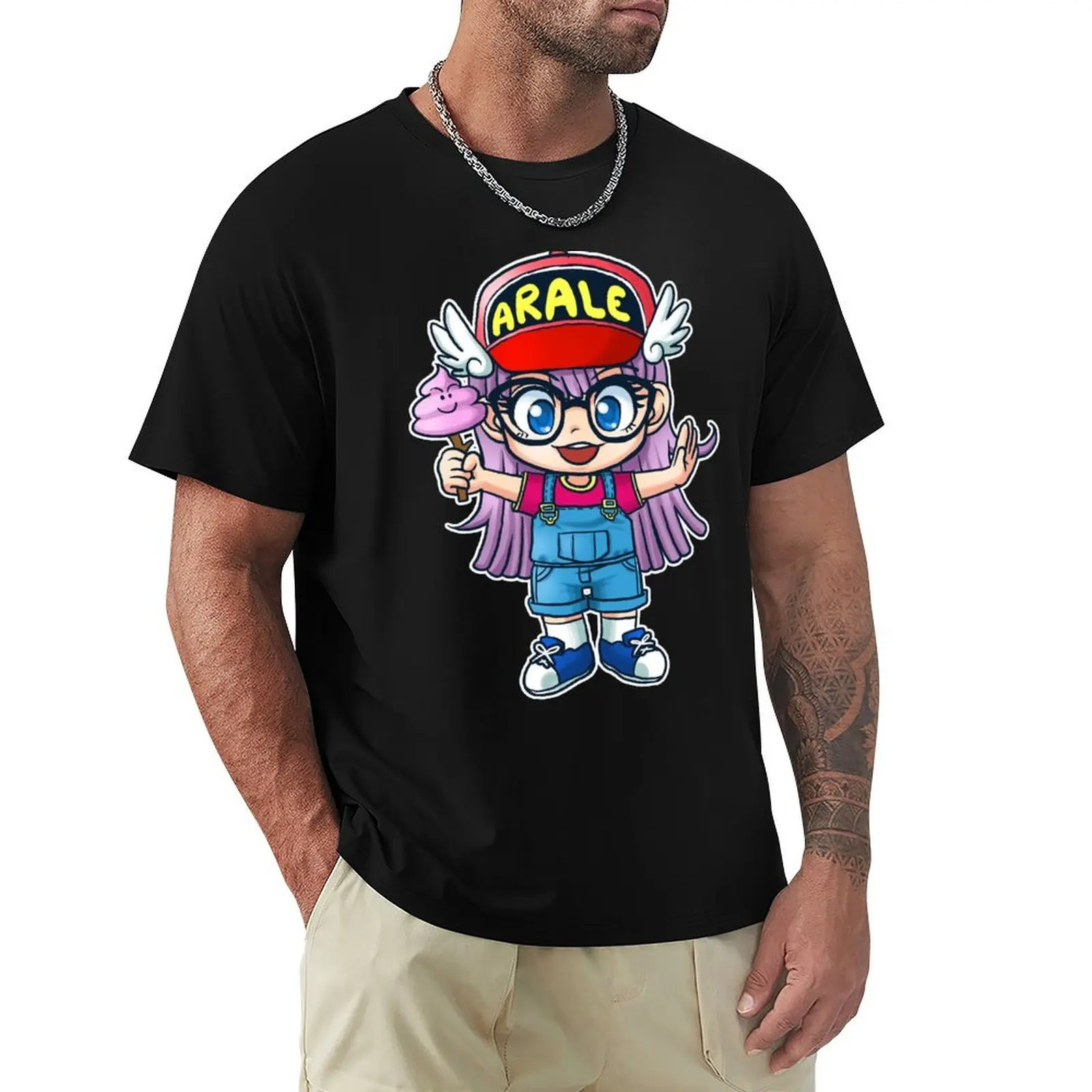Arale - Dr. Slump T-Shirt Big Size Short Sleeve Tee for Men