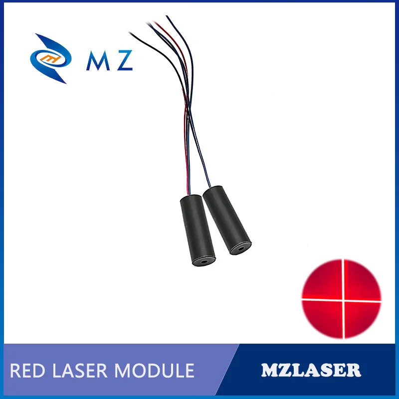 TTL PWM Red Cross Laser Diode Module Hot Selling Compact Mini D14mm 650nm 100mw 3V 5V 12V 24V Industrial Machine Red Cross Laser